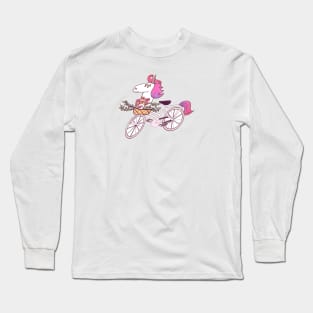 Uni-cycle Unicorn hipster bike Long Sleeve T-Shirt